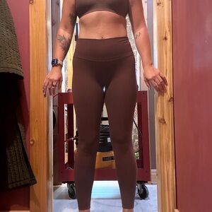 Chocolate Brown High-Rise Leggings